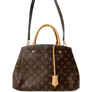 Louis Vuitton Monogram Leather Montaigne 2way Shoulder Bag Brown